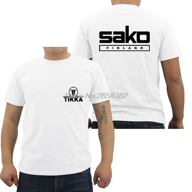 Лидер продаж модная Мужская хлопковая футболка новинка Tikka By Sako Finland с логотипом