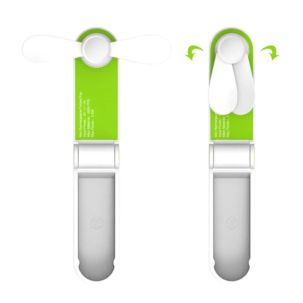 Green Мини-вентилятор C28 портативный складной карманный вентилятор для студентов зарядка usb вентилятор - Цвет: Green
