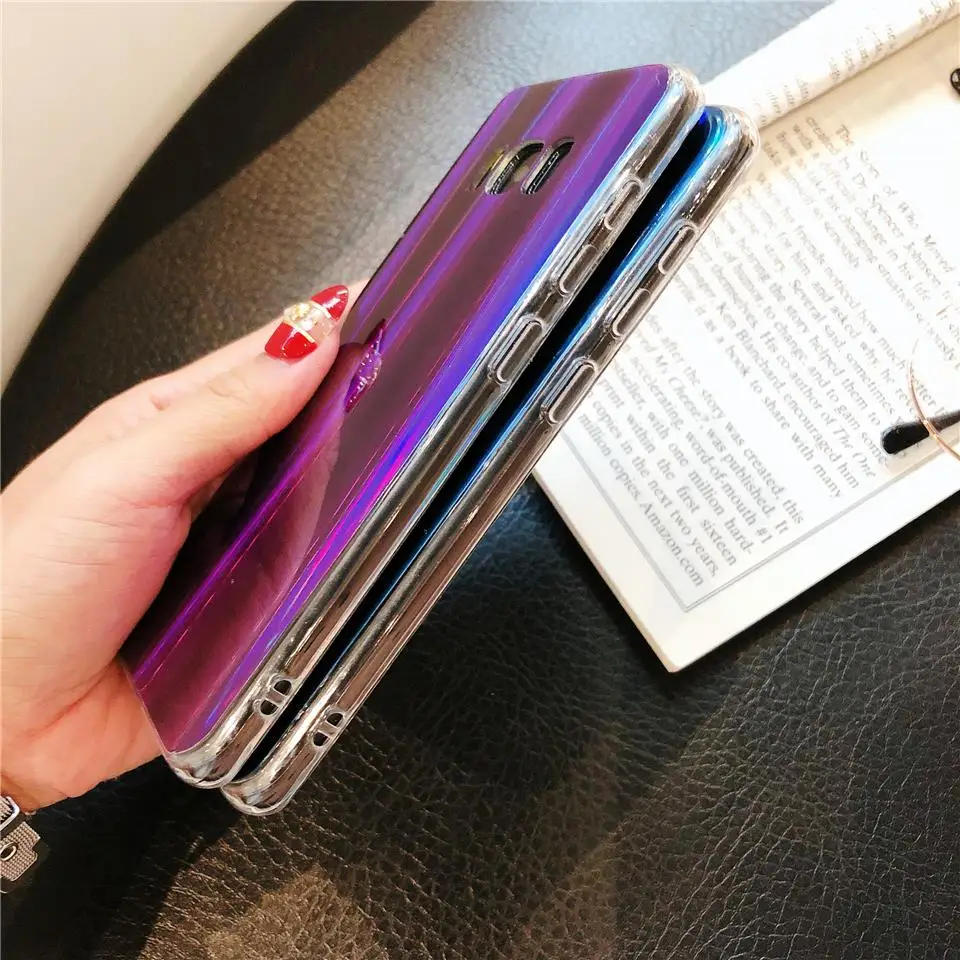 Aurora laser Phone Cases For Samsung Galaxy S8 S9 S10 Plus S10E XiaoMi 9 8 SE A2 A1 RedMi 6 Pro 6A S2 Note 7 Cover Soft TPU Case |