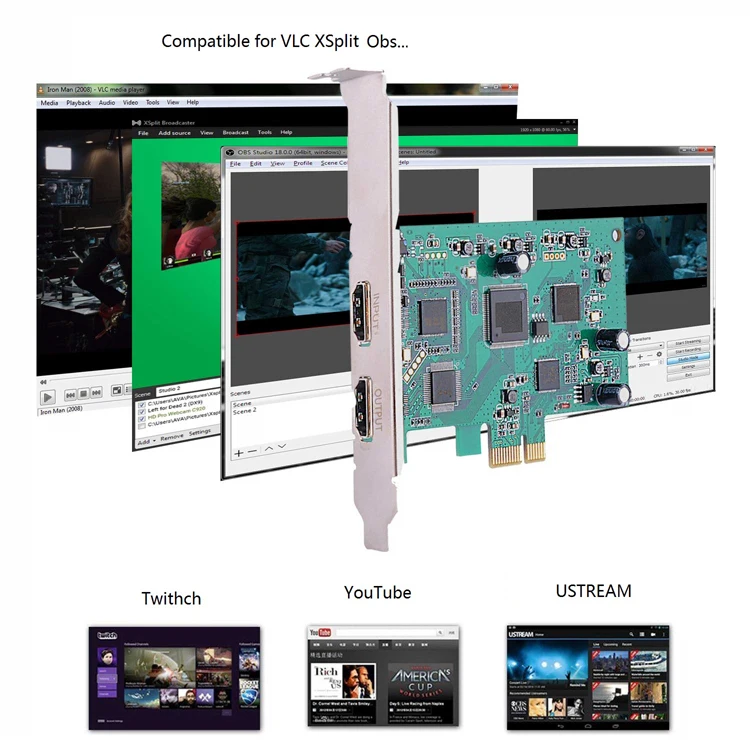 EzCAP294 PCIE Capture Card HD 1080P 60FPS видео игра рекордер для PS4 Xbox One wii U nintendo Switch прямая трансляция HDCP