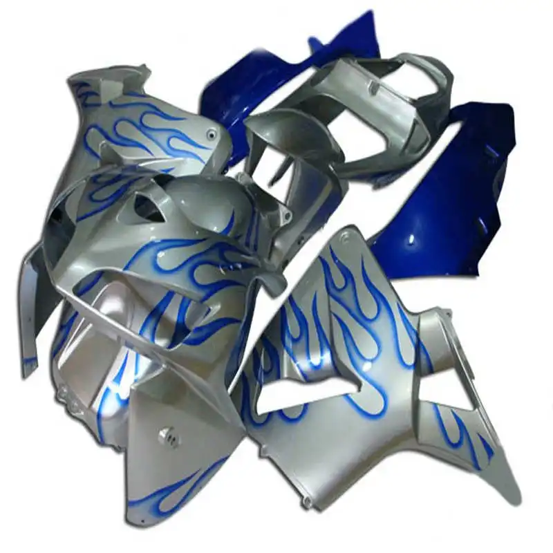 

CBR 600RR 2005 2006 cbr600rr ABS Blue flames silver Fairings set+gifts Motorcycle Fairing kit for CBR600RR F5 05 06