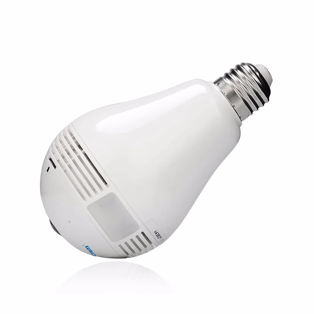 Escam Вт qp135 Тип лампы панорамный Wi-Fi ip-камера H.264 1.3mp беспроводная камера light control