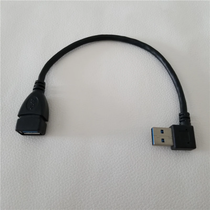 100 шт./лот USB 3 0 высокоскоростной 90 градусов левый угол передачи данных удлинитель