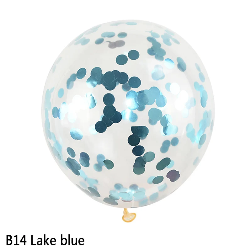 B14 lake blue 5/10 шт. 12 дюймов прозрачные воздушные шары конфетти прозрачный шар для дня рождения Свадебная вечеринка для украшения детского душа воздуха принадлежности, шарики 8z - Цвет: B14 lake blue