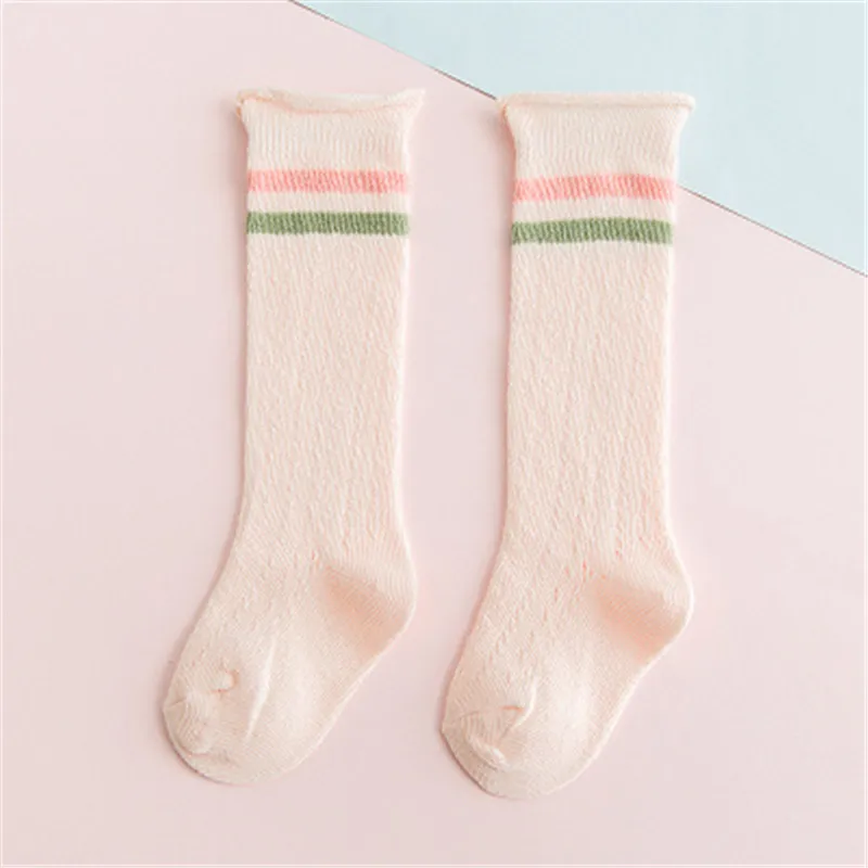

0-4Y Kids Baby Girl Socks Toddler Baby Cotton Mesh Breathable Socks Newborn Infant knee high Baby Girls Long Socks
