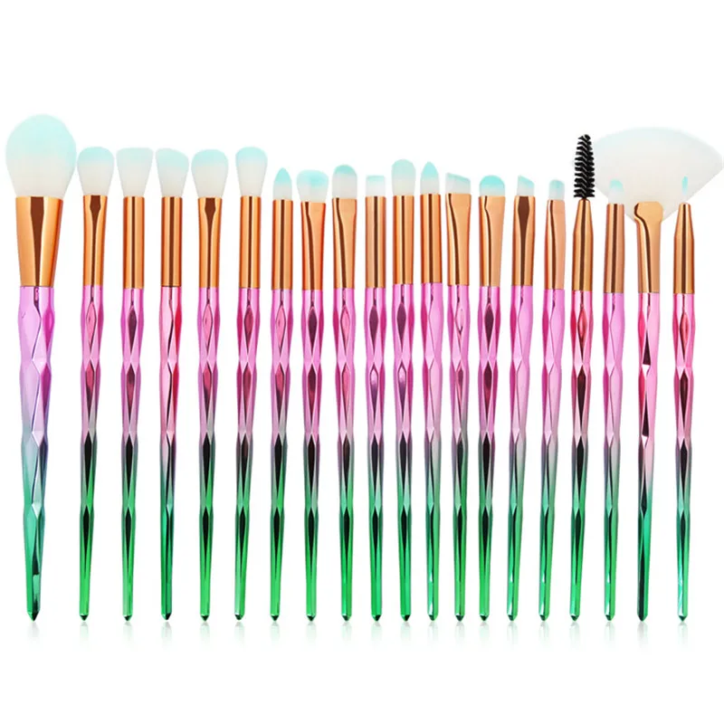 20Pcs Makeup Brush Sets Professional Powder Foundation Face Blush Eyeshadow Highlight Eyelashes Lip Full Base Cosmetics Brushes | Красота и