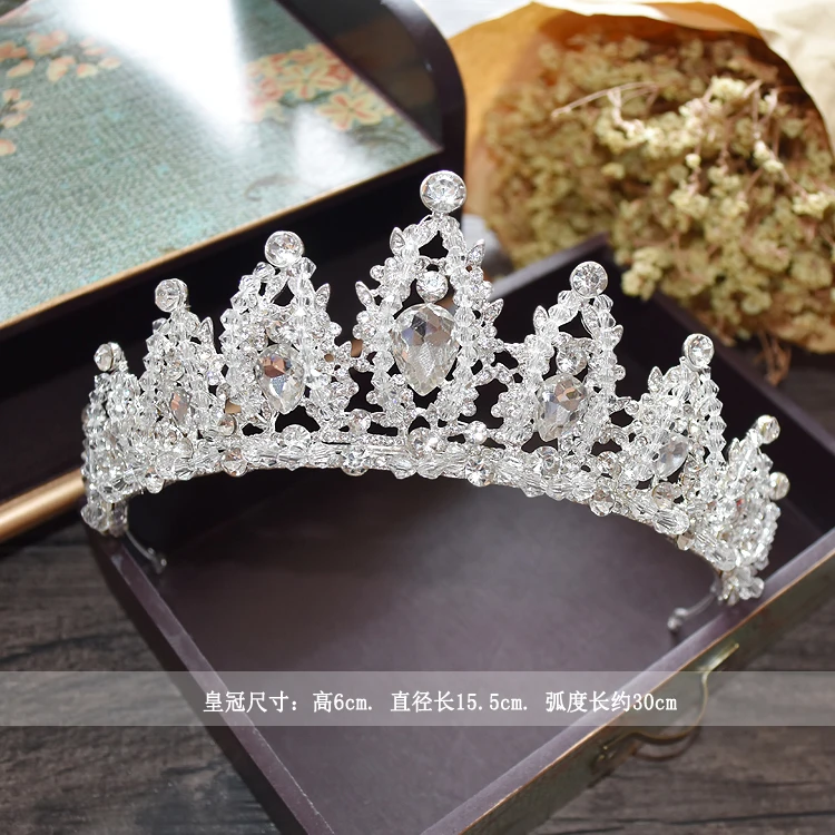 Barroco do vintage De Cristal Do Casamento Tiaras E Coroas Noivas Headband Hairbands Nupcial Rhinestone Pageant | Украшения и