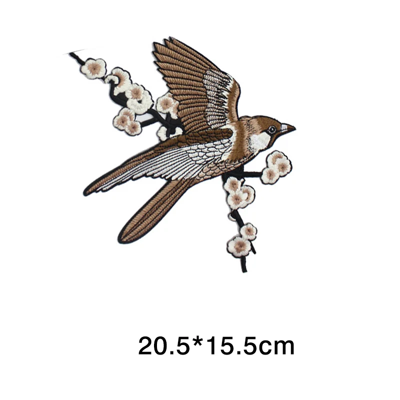 1 шт. вышитые нашивки с птицами Приклеивание утюгом или Пришивание для одежды