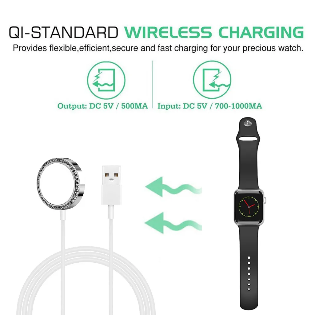 Беспроводное зарядное устройство CARPRIE белое Магнитный зарядный кабель для Apple Watch