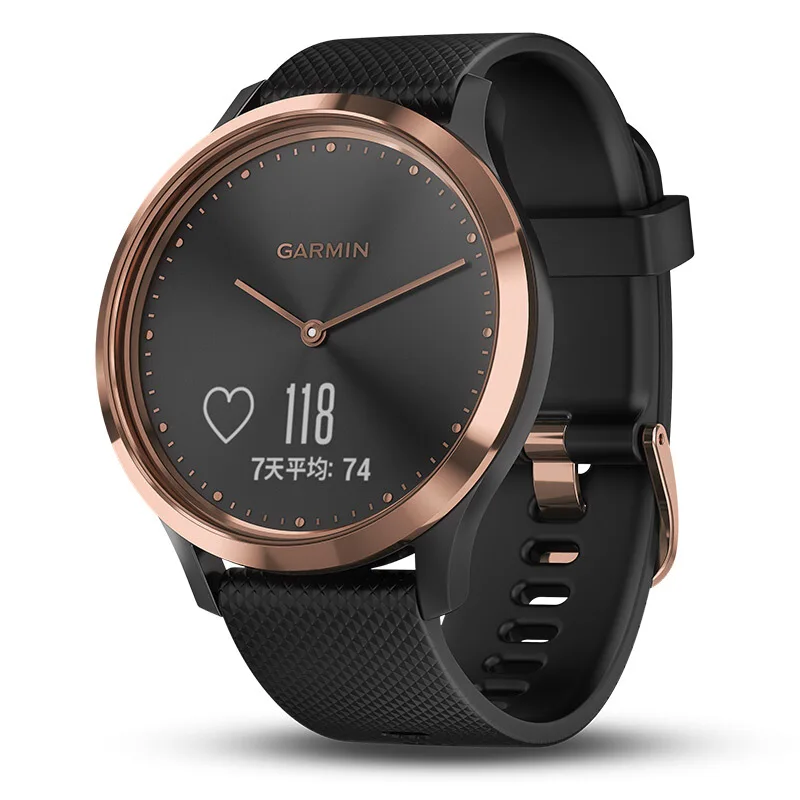 GARMIN vomove HR гибридные Смарт-часы для мужчин и женщин черный/розовое золото |