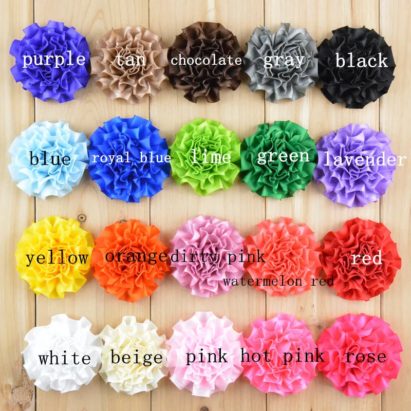 

20 pcs/lot , 1.96 inch Satin Ribbon Cabbage Flower Rosettes