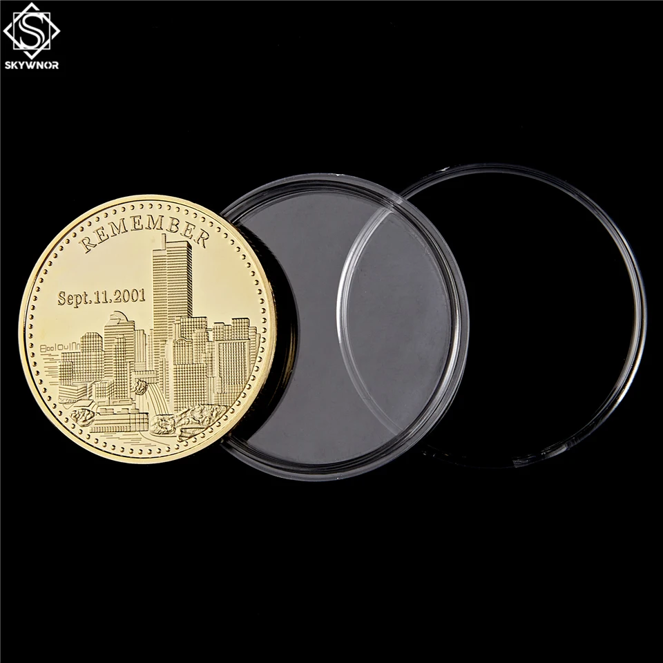 Статуя Свободы США золотые монеты 11 Помните атаки 1 Всемирный торговый центр для