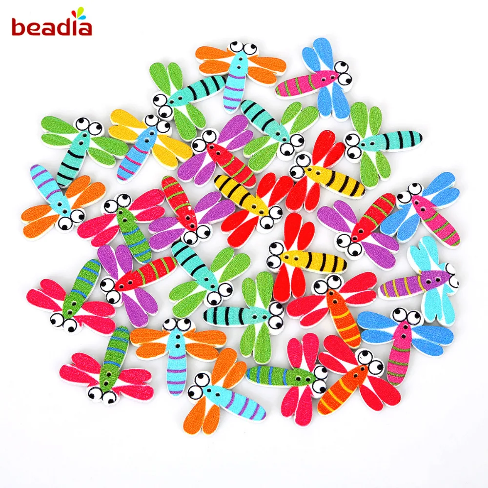 Новое поступление 50 шт./лот односторонние печатные деревянные пуговицы с 2