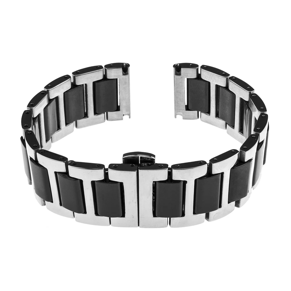 Ремешок для часов из керамики и нержавеющей стали 20 мм Moto 360 2 42 м мужчин 2015 Samsung Gear