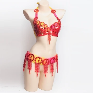 Женский комплект из бюстгальтера и кольца для танца живота | Тематическая одежда