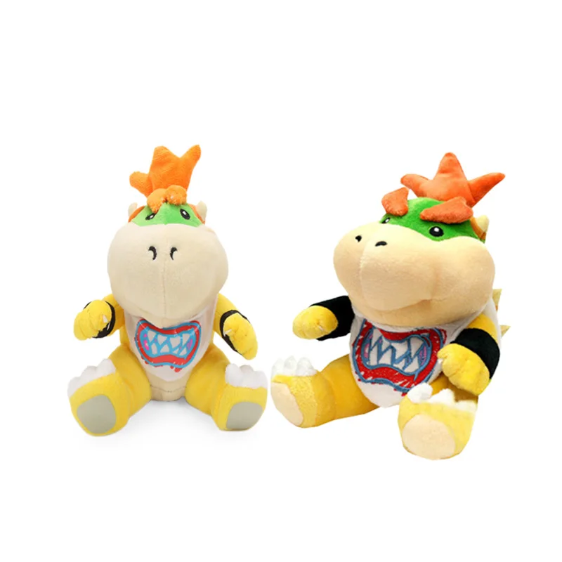 15-28 см Super Mario Broser JR 3D Land Bone Kubah Koopa Dragon Dark Bowser Kamek Waluigi Wario Lemmy Morton Roy Bully плюшевые игрушки - Цвет: 18cm bowser 2pcs