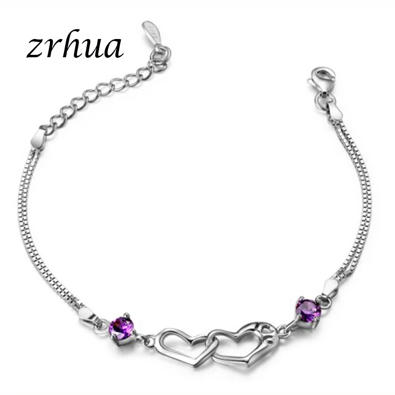 ZRHUA 2018 новый модный браслет из стерлингового серебра 925 пробы для женщин