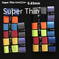 60pcslot super thin 0 65mmperforated overgriptacky feel grip tennis racketpadal tennissquash