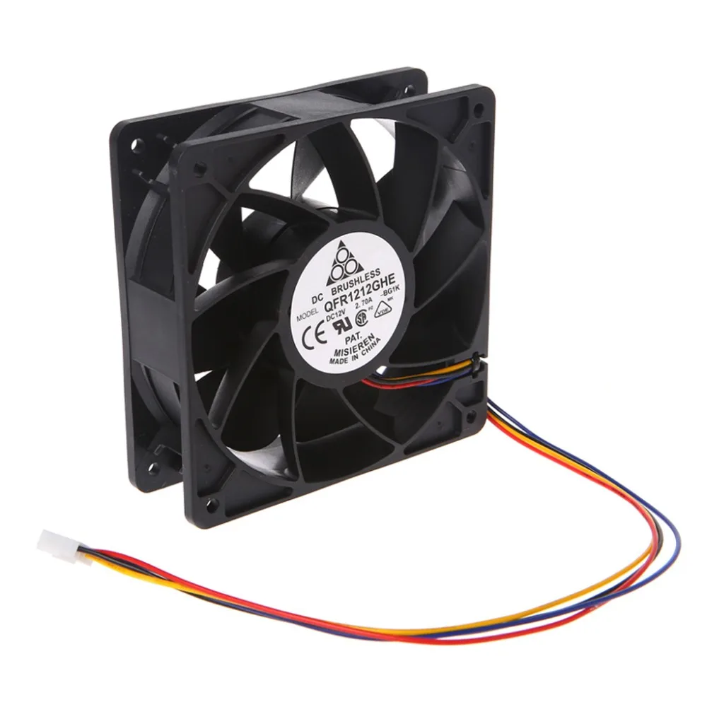 Вентилятор для охлаждения Delta QFR1212GHE бесщеточный вентилятор с 7 лезвиями