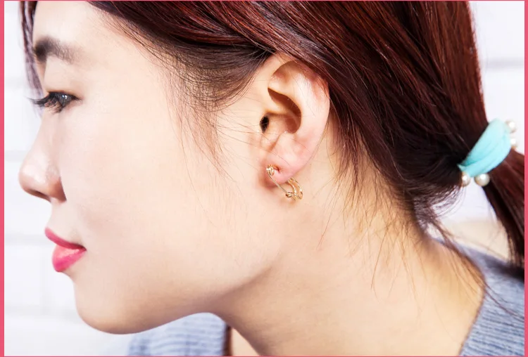 1 пара серьги гвоздики в форме клипсы|Серьги-гвоздики| |