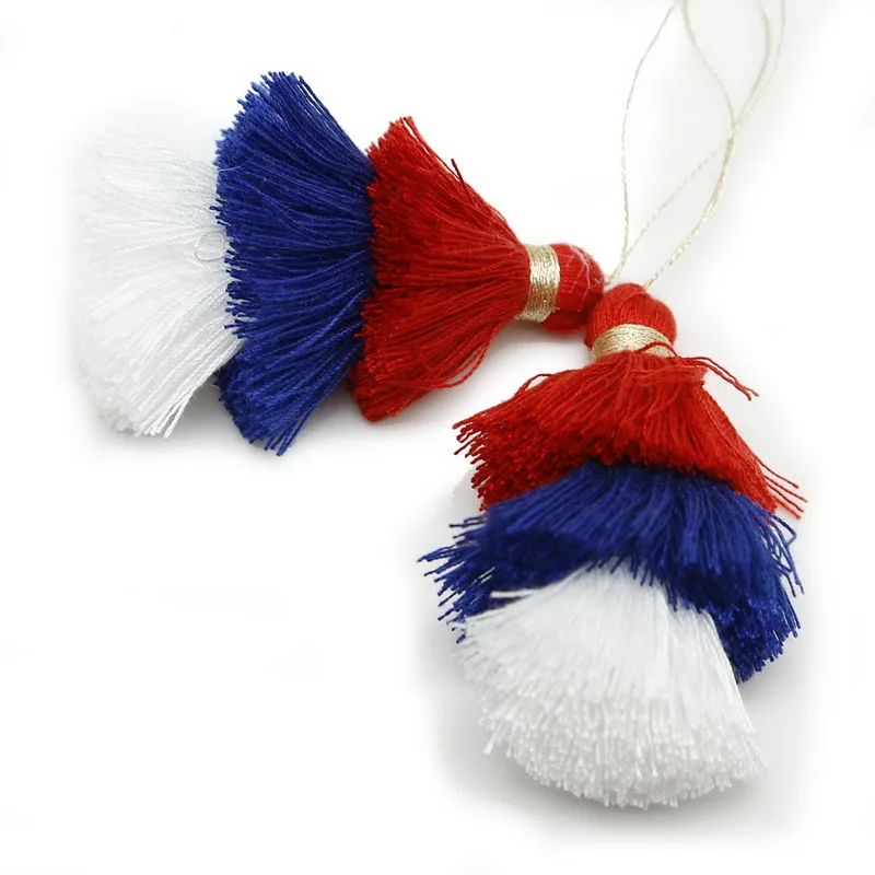 75 мм Смешанные хлопковые серьги с кисточками шелковая подвеска сатиновые