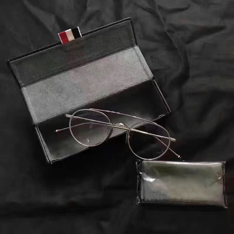 В винтажном стиле в ретро круглый чистый титан солнцезащитные очки TB101 с