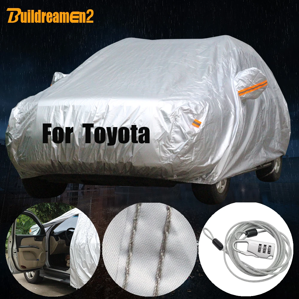 

Buildreamen2 Full Car Cover Waterproof Sun Snow Rain Protection Cover For Toyota Echo Sienna Previa Vitz Corolla Yaris Tercel