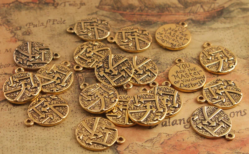 20 шт Золото под старину цвет вы мастер своего собственного предназначения