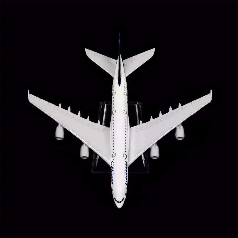 1:400 16 см Германия Lufthansa A380 металлическая модель самолета украшение офиса игрушка