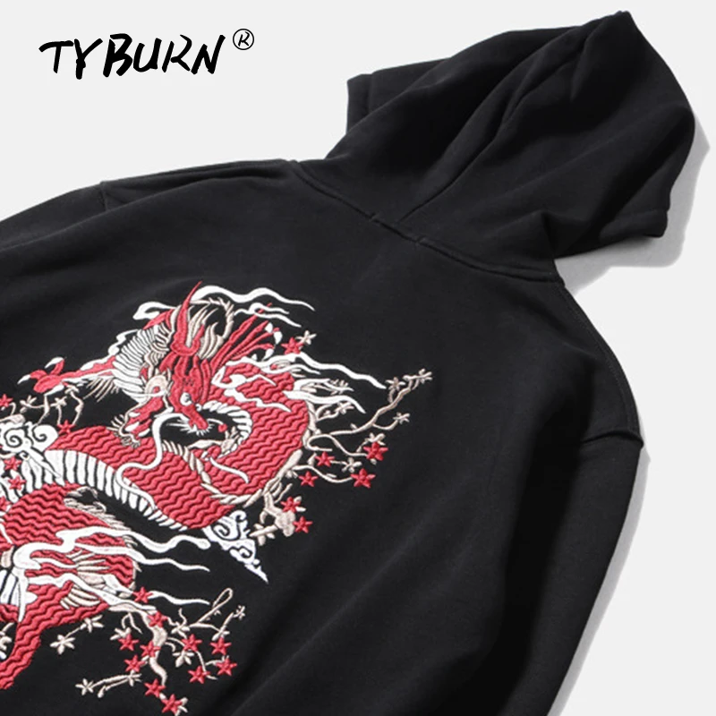 TYBURN 2019 мужские толстовки дракон кардиган вышитая Толстовка мужская Тонкая
