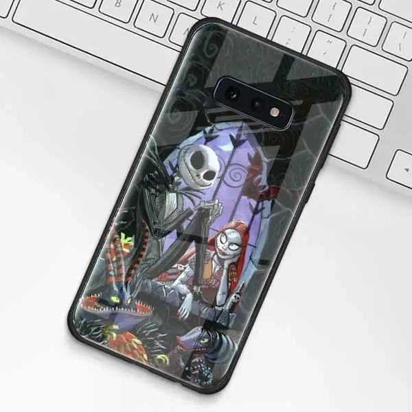 011 Чехол из закаленного стекла Jack Skellington Before Christmas для samsung Galaxy S10 S10e S9 S8 S10 Plus Note 9 A50 A30 - Цвет: 011