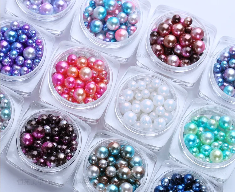 Небольшие жемчужные бусины русалки неправильной формы 1 коробка 3 5 мм 3D Стразы