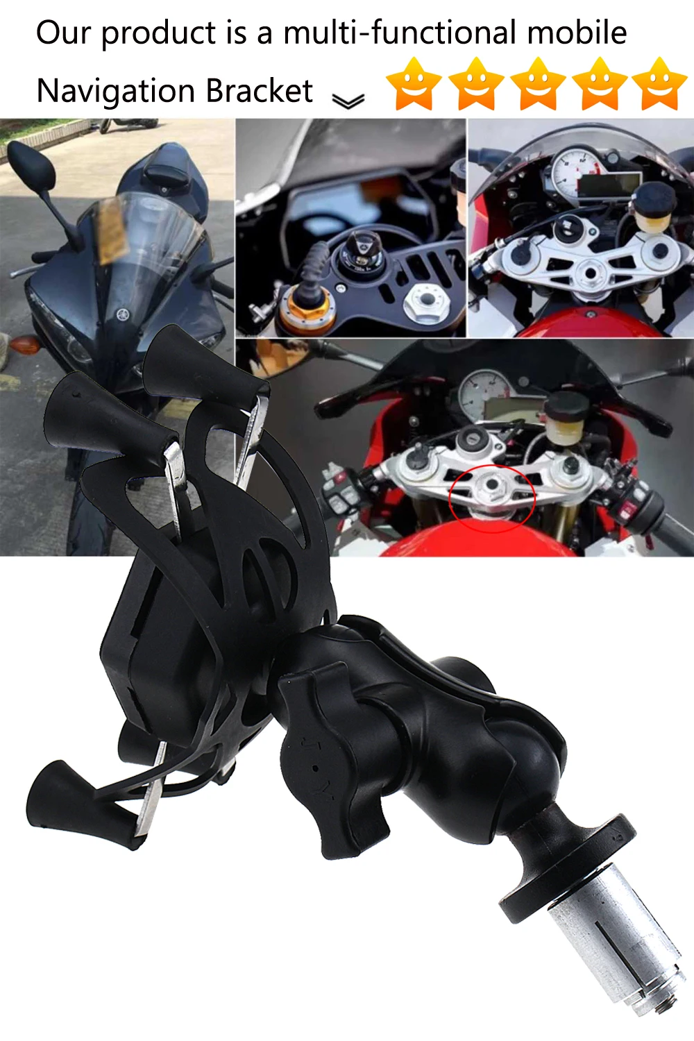 Phone Holder for HONDA CBR 600RR CBR600RR 2007- Motorcycle Accessories GPS Navigation Bracket 13mm