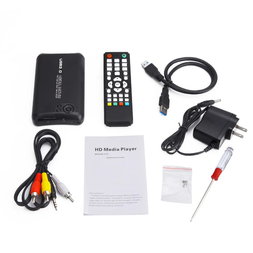JEDX MP2506 Plus USB 3 0 Портативный медиаплеер Full HD 1080p 2 5 дюйма SATA жесткий диск MKV HDMI AV CX OTG SD