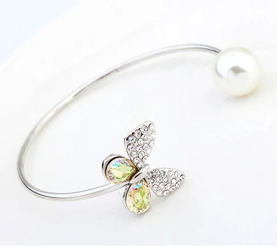 Новый дизайн бриллианты и браслеты с кристаллами Swarovski открытые браслеты-манжеты