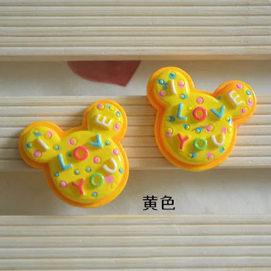 10 шт./лот каучуковый мультяшный love candy micky 22*24 мм Декор ремесла бонсай для дома