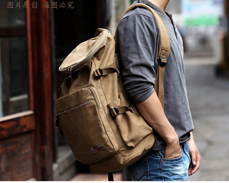 

MCO Men Women Canvas Bags School Backpack for Teenagers Boys Girls Backpacks Large capacity Travel Laptop Bag Rucksack Bookbags