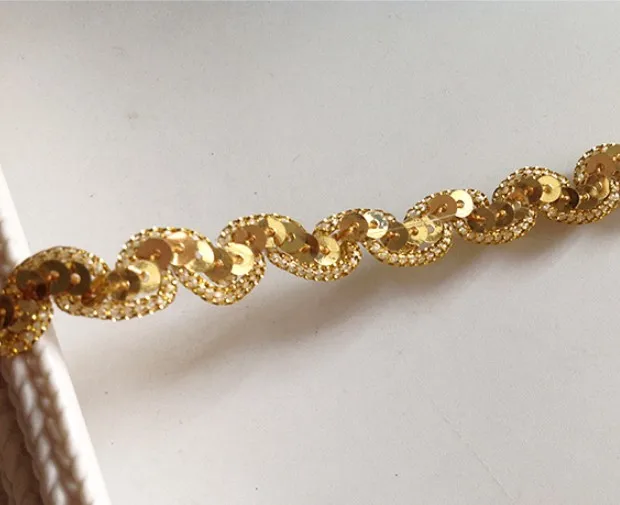 10 yard/lot 1-2.5cm width gold braid fabric embroidery tapes lace trim ribbon G33L477L180724D | Дом и сад