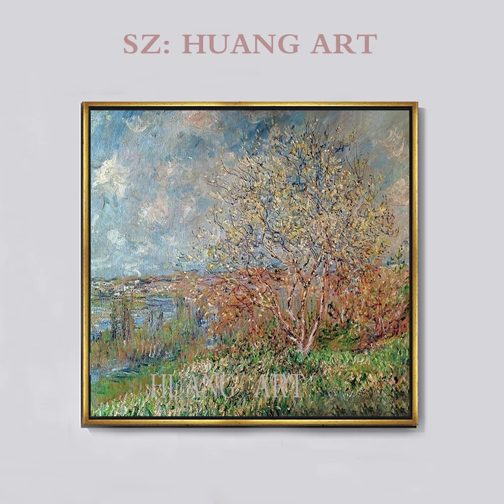 

Pastoral, by Claude monet. Oil painting art wall decoration large murals decoration hotels and homes sell classic sofa cafe