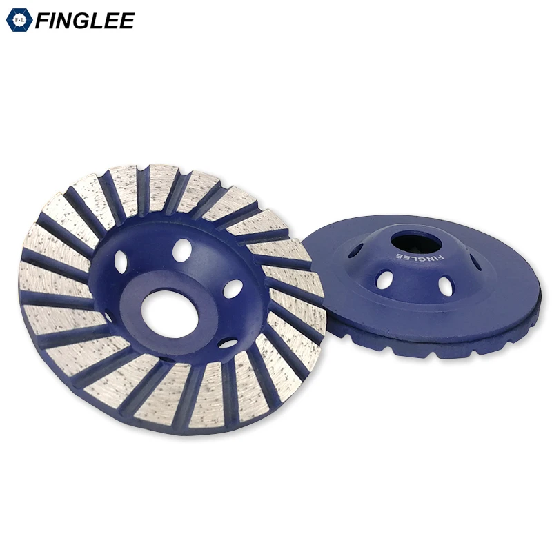 FINGLEE 1 шт. 100/115/125 мм спираль типа Сегмент алмазный диск колеса чаша шлифовальные чашки бетона полировка гранита и мрамора тормозные колодки