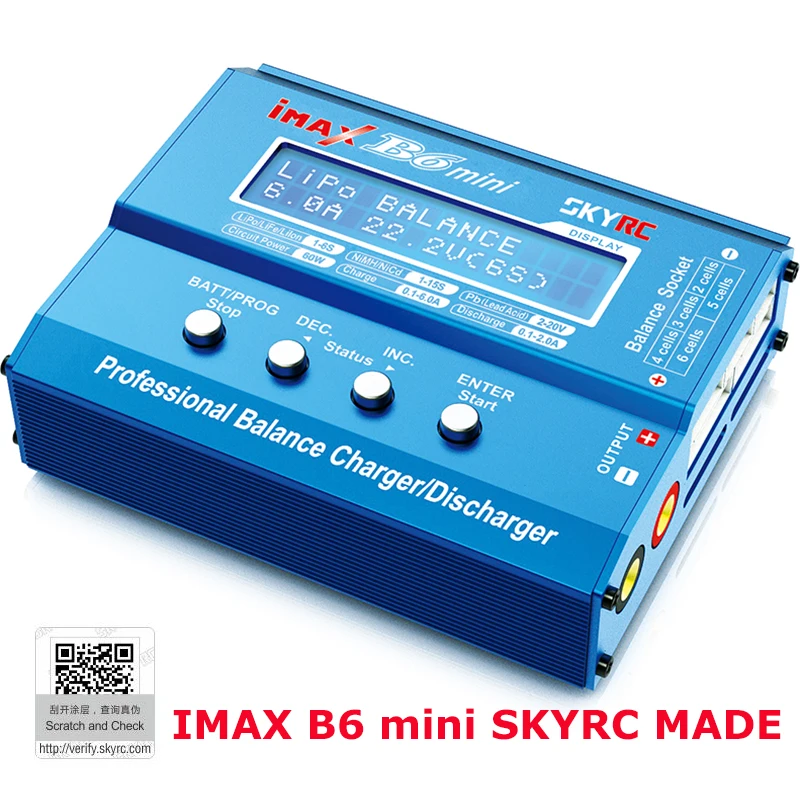 Профессиональное балансирующее зарядное устройство SKYRC IMAX B6 mini Dis для РУ