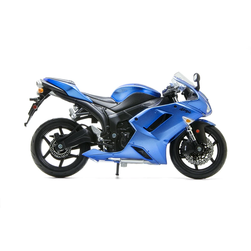 Синяя модель мотоцикла Maisto Kawasaki Ninja ZX6R масштаб 1:12 литая металлическая