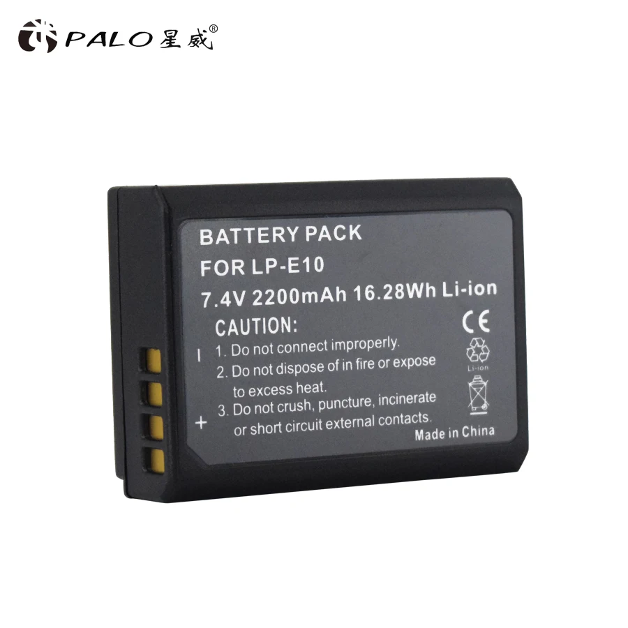 PALO 4 шт. LP E10 LPE10 батареи для камеры + LED USB двойное зарядное устройство Canon 1100D 1200D 1300D