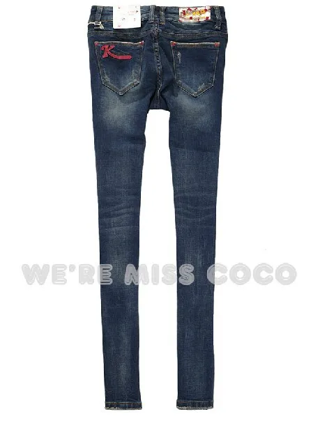 Free shipping Women pants High quality jeans Sexy cultivate one's morality do old spell color pencil |