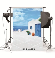 computer printed photography backgrounds seaside greece building vinyl backdrops photo studio for weddings children photo shoots
