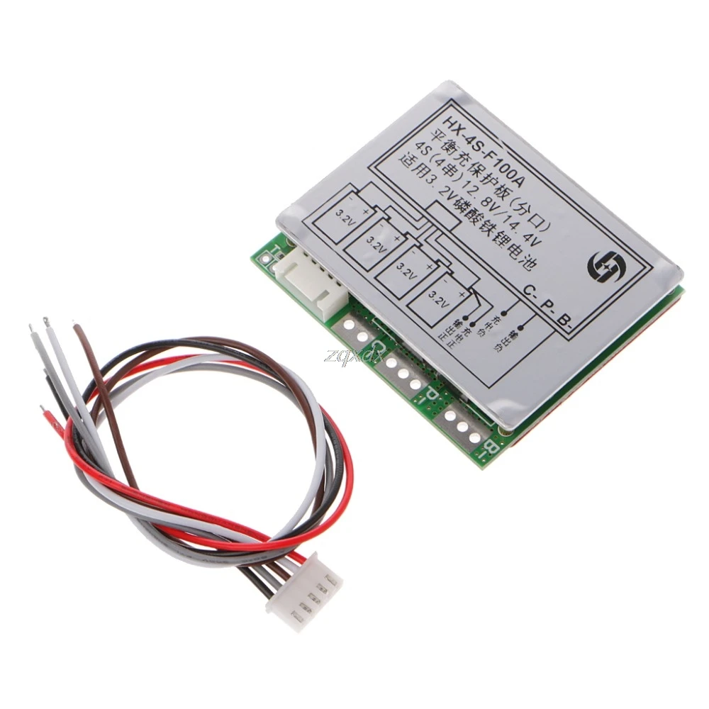 4S 100A w/баланс 3 2 V LiFePo4 жизни 18650 Батарея ячейка PCB плата защиты BMS|Перезаряжаемые