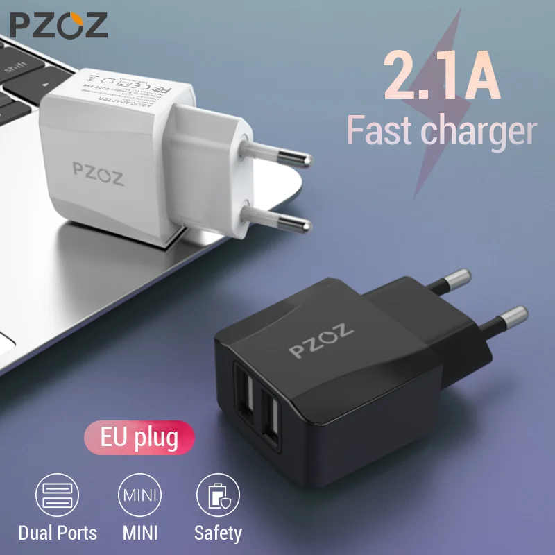 PZOZ двойной Usb зарядное устройство адаптер 2a 5v Путешествия портативное настенное