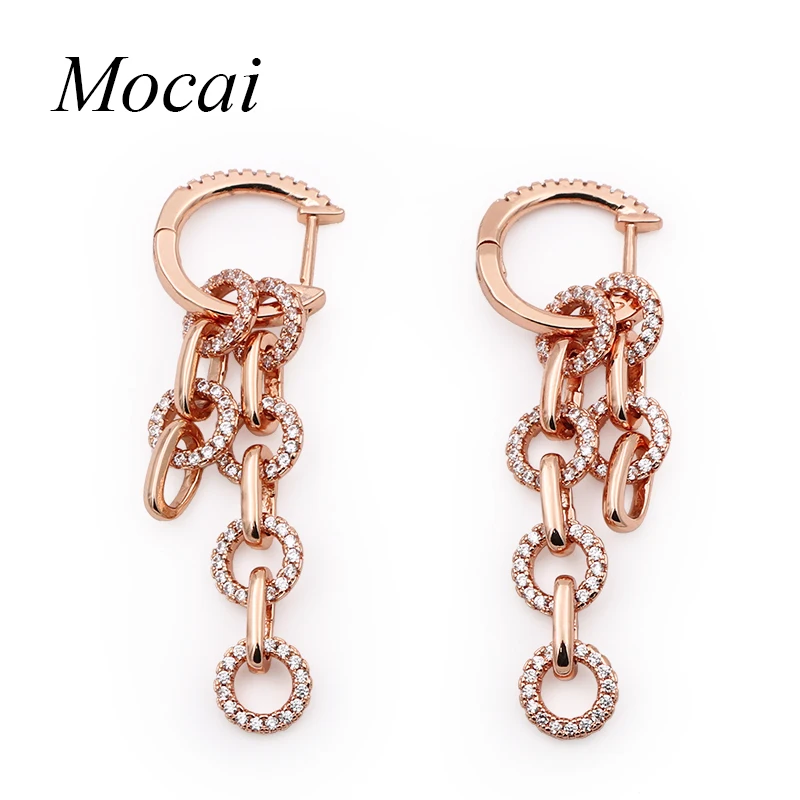 Женские серьги-капельки с кристаллами ZK50 модные круглые серьги в стиле панк для