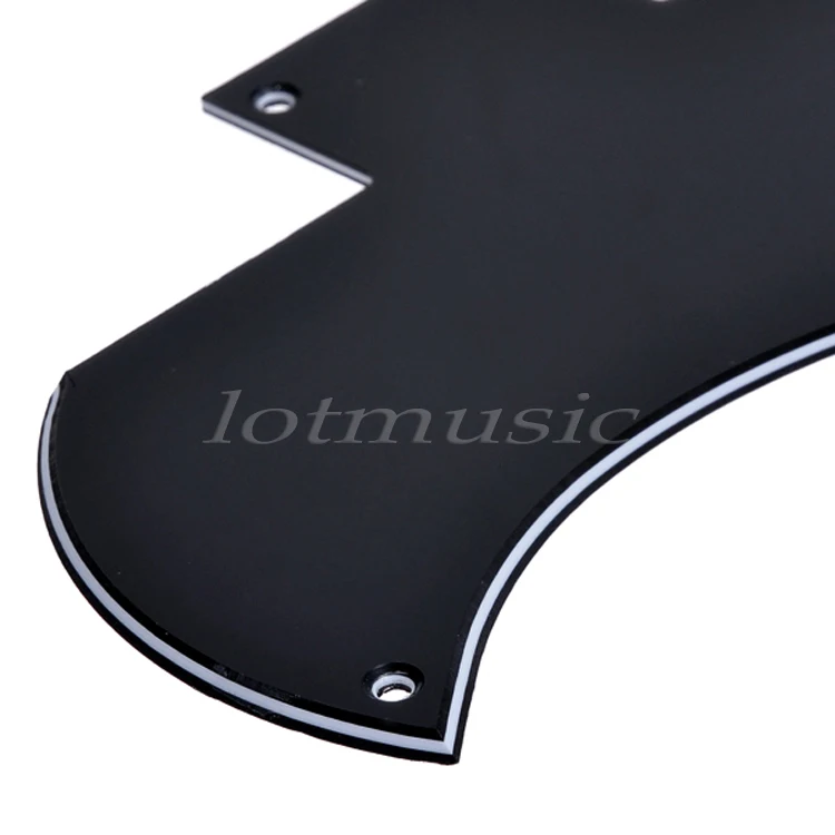 2 шт. Гитара Pickguard стандартный 3-слойный черный отверстия для сменный фиксатор