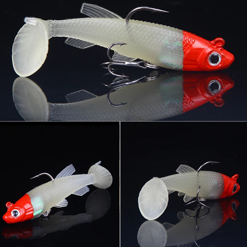 SEAPESCA 1 шт. мягкая рыболовная приманка 80 мм 13 2 г светящаяся силиконовая червячная 5